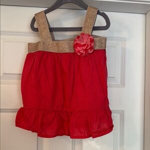 Gymboree Red and Gold Tank Top